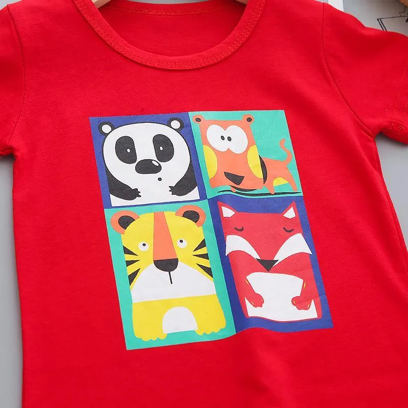 2-piece Cartoon Design T-shirt & Shorts for Children Boy