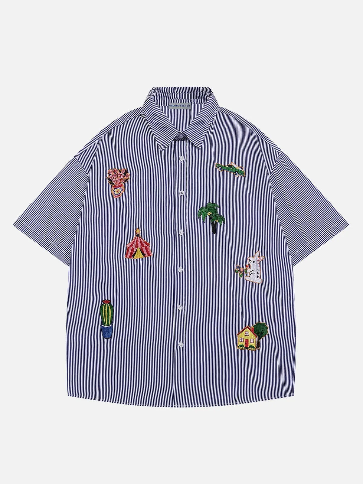 Aelfric Eden Cartoon Embroidery Short Sleeve Shirt