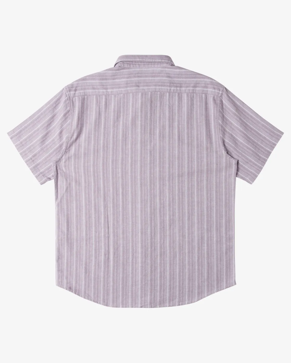 All Day Stripe Short Sleeve Woven Shirt - Grey Violet