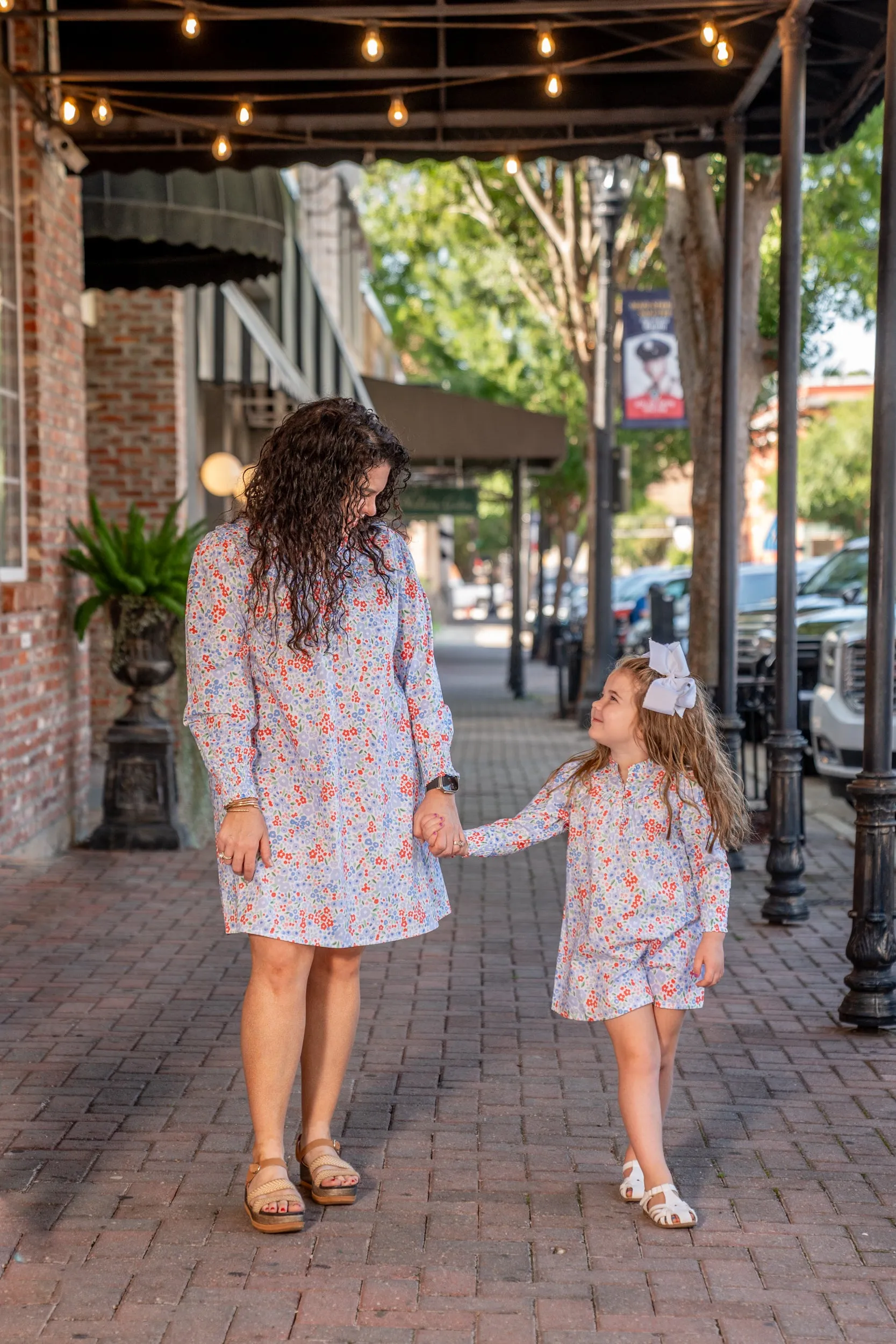 Ann Pepper Mom Blue Red Floral Dress