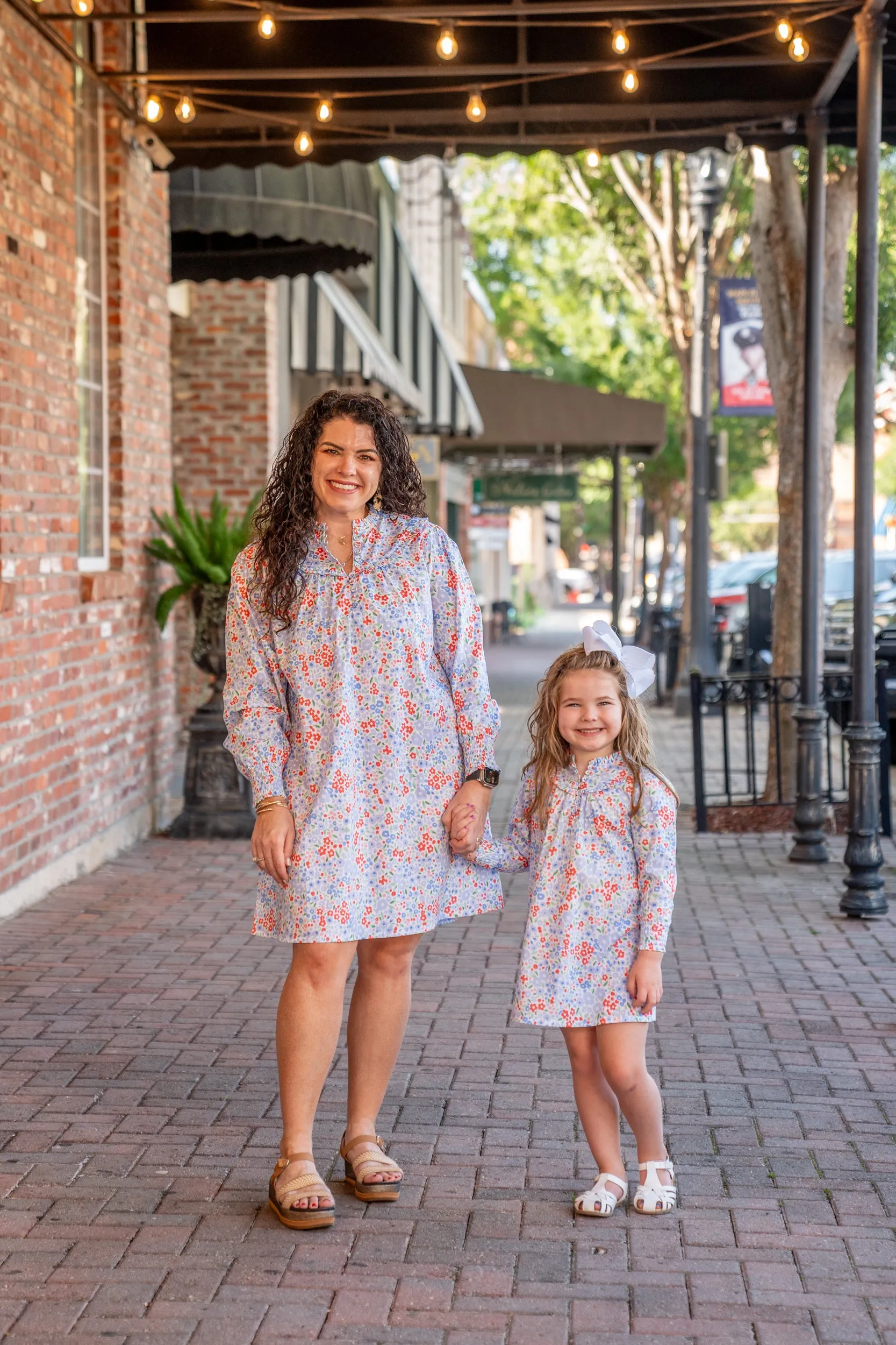 Ann Pepper Mom Blue Red Floral Dress