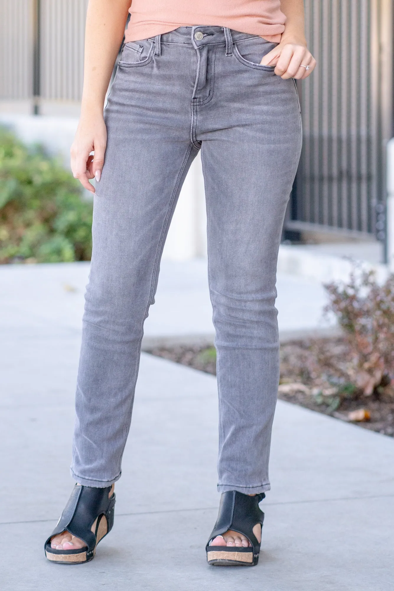 Awesome High Rise Crop Slim Straight