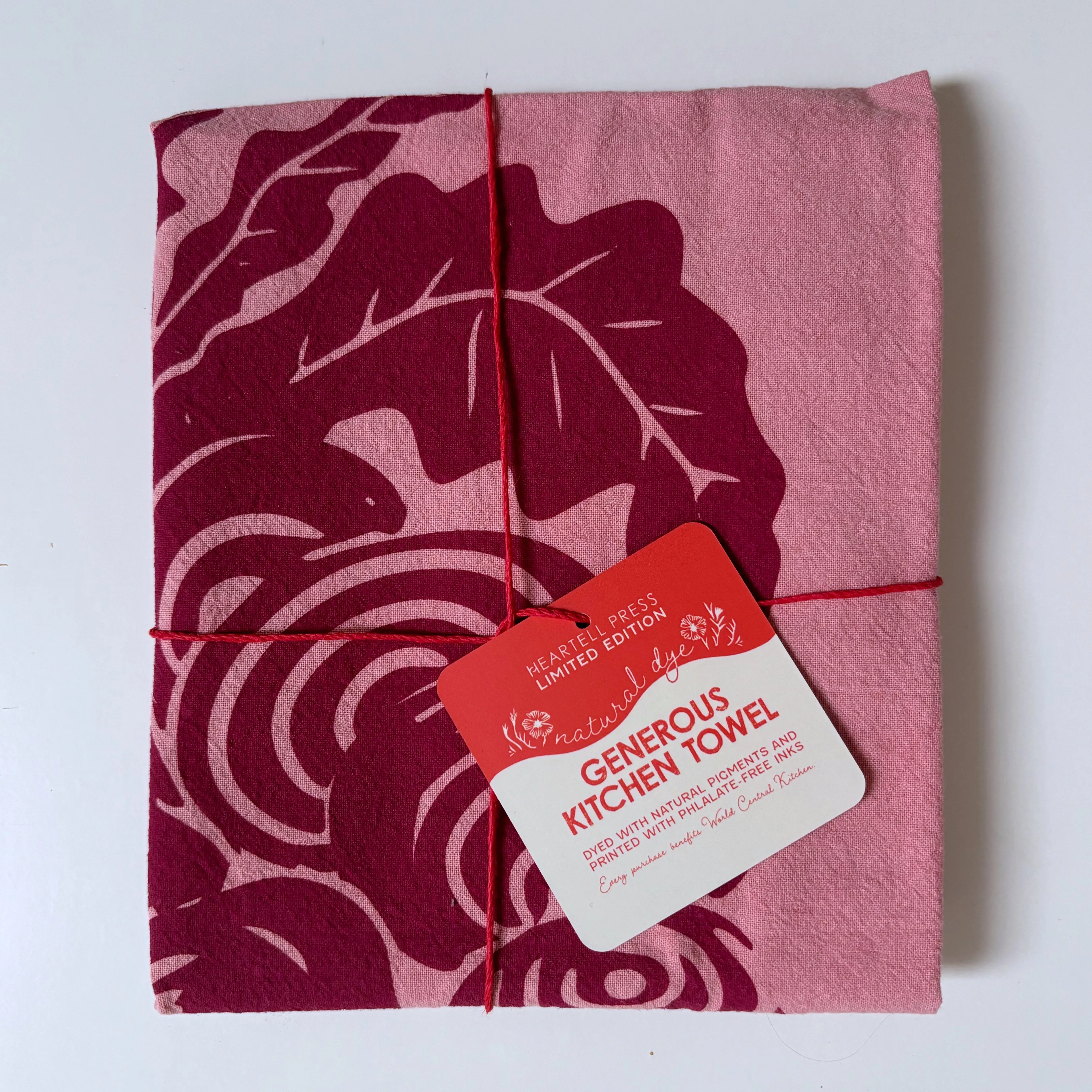 Beets Natural Dye Kitchen Towel