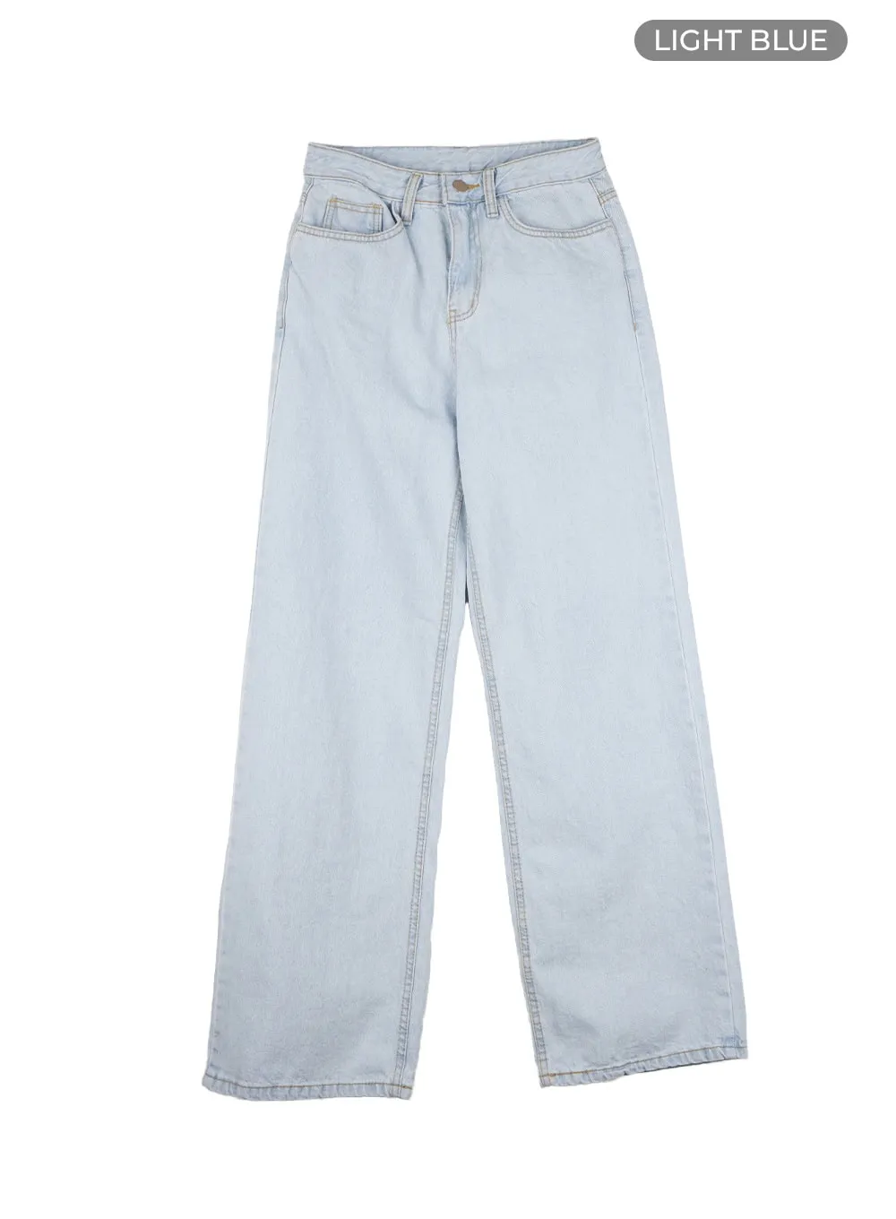 Blue Straight Leg Jeans CY428