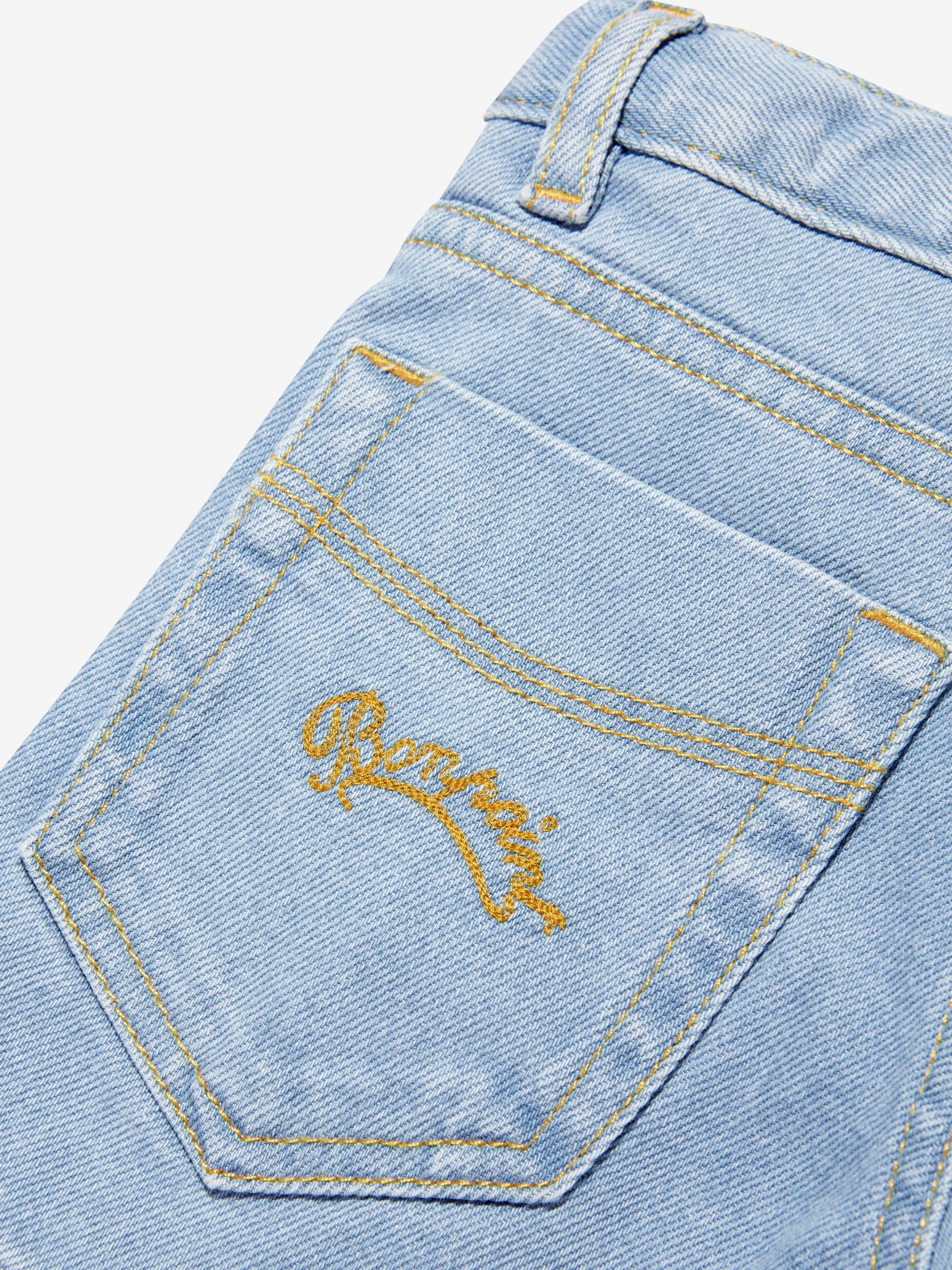 Bonpoint Girls Denim Shorts in Blue