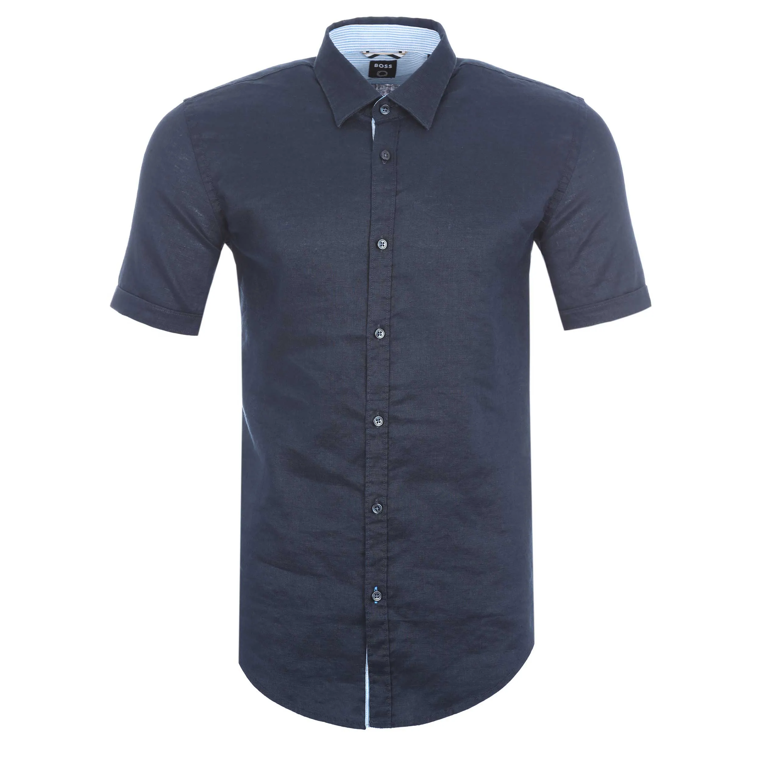 BOSS Ronn_24 Short Sleeve Shirt in Navy