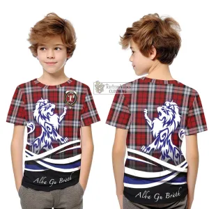 Brodie Dress Tartan Kid T-Shirt with Alba Gu Brath Regal Lion Emblem