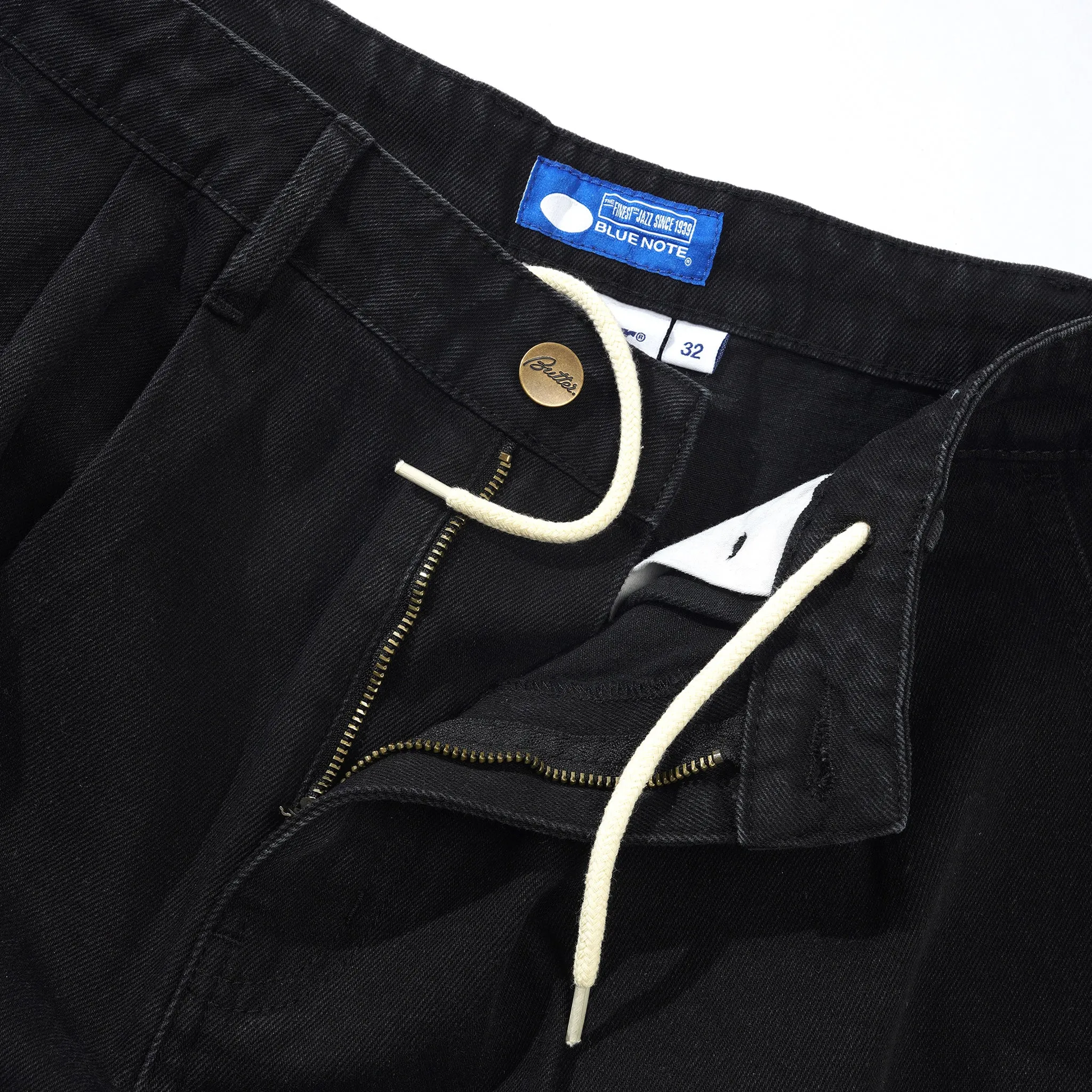 Butter Goods / Blue Note Pleated Denim Shorts Black