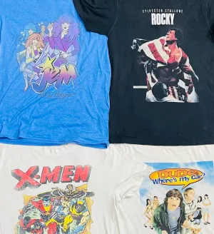 Cartoon and Movie Printed T-Shirts 26 Pcs