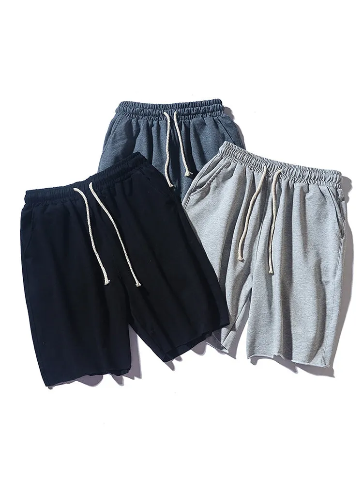 Casual Straight Stretchy Outdoor Basketball Sweatpants Loose Shorts