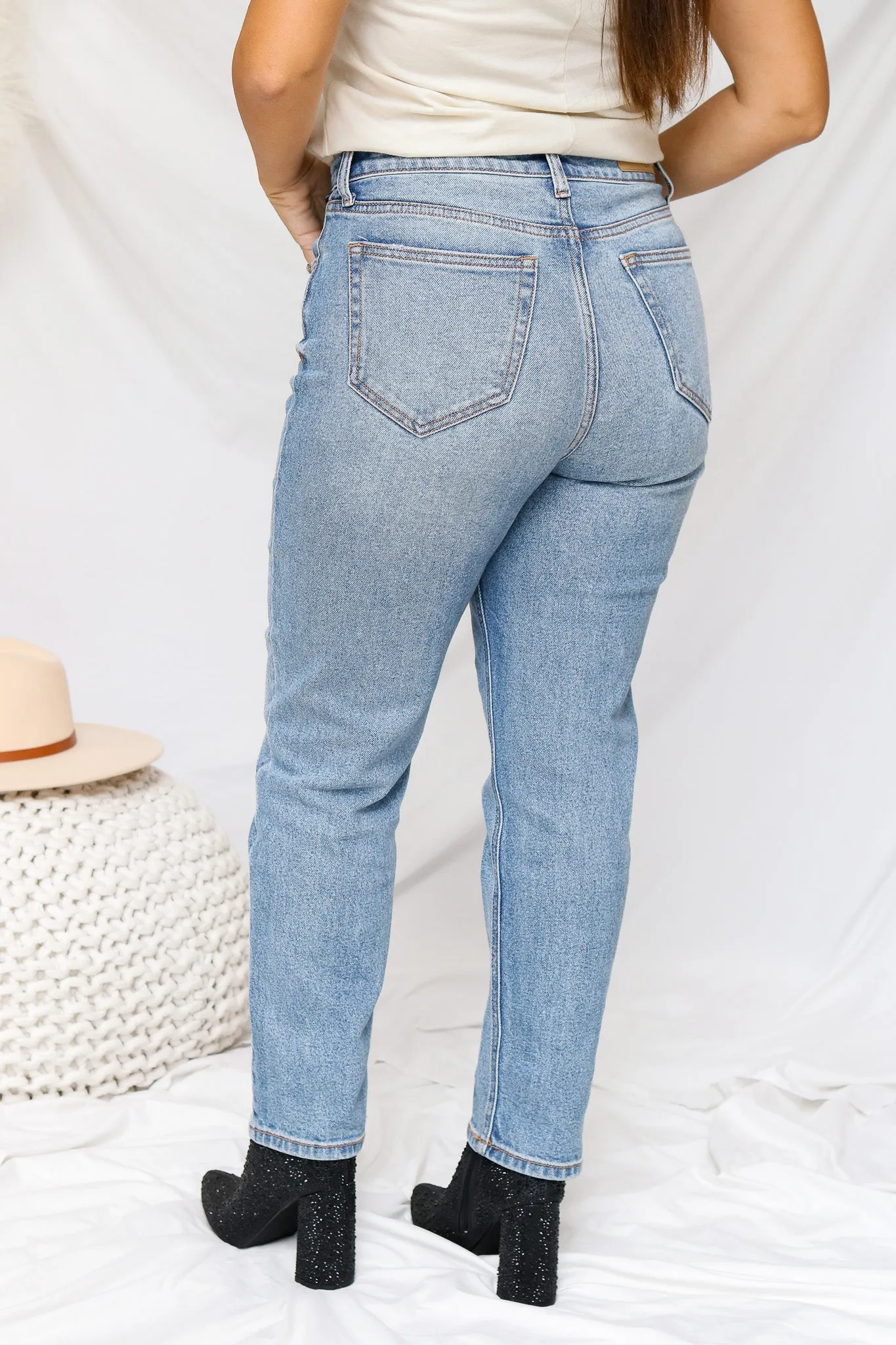 Charlotte Medium Wash High Waisted Jeans