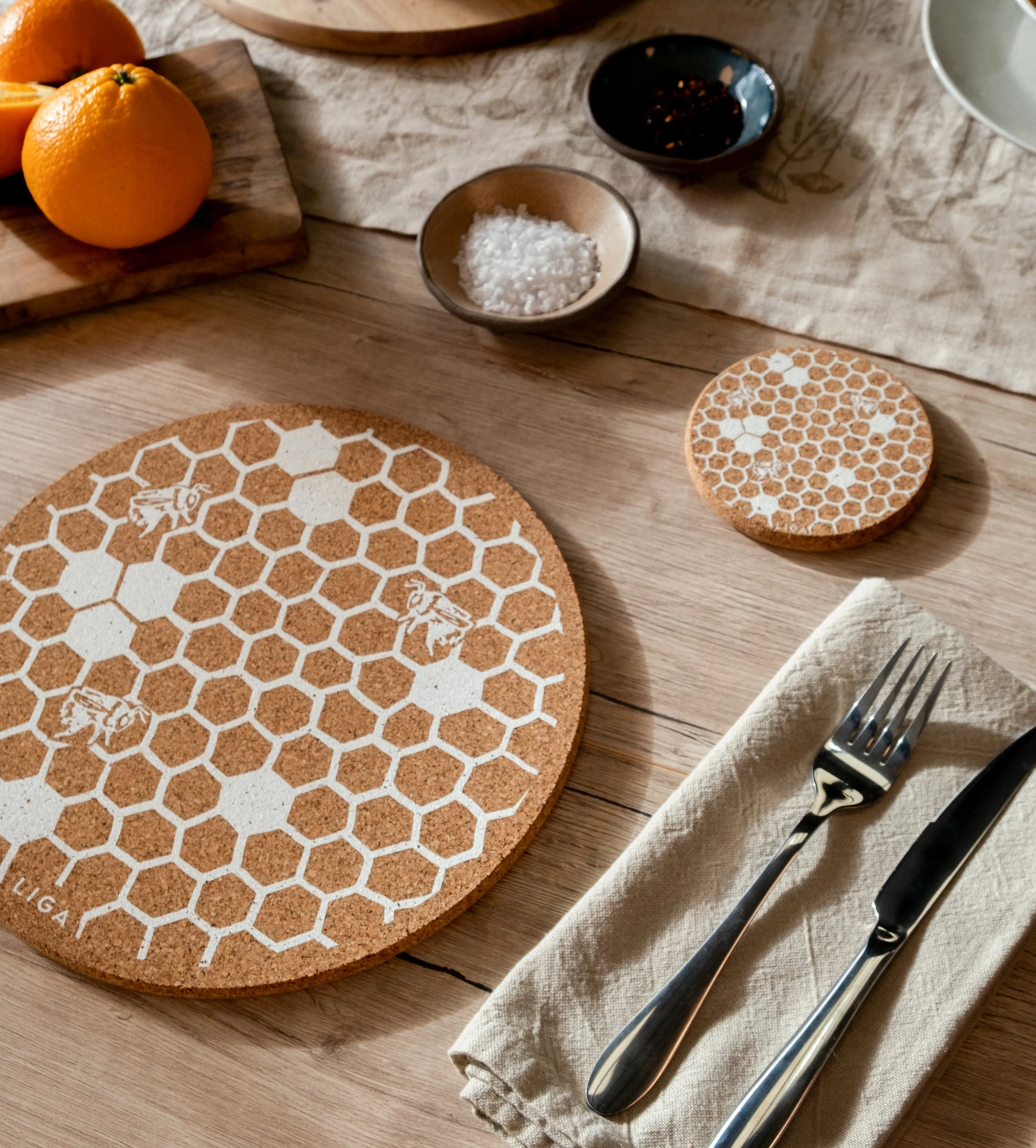 Cork Mats | Honeycomb