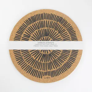 Cork Max Placemats - Sandy Lines