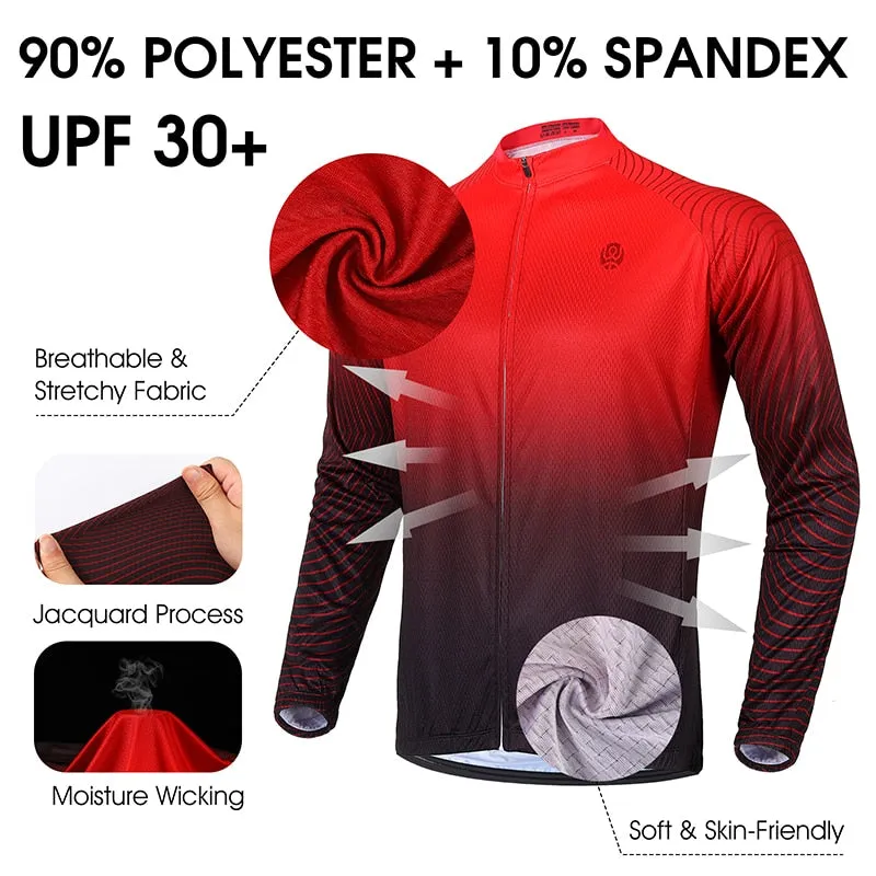 Cycling Jersey Long Sleeve Team Racing Bike Clothing Comfortable Men Shirt Fitness Running Sport Bicycle Jersey