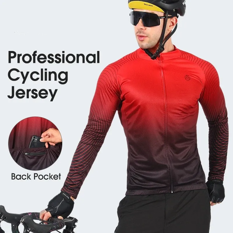 Cycling Jersey Long Sleeve Team Racing Bike Clothing Comfortable Men Shirt Fitness Running Sport Bicycle Jersey