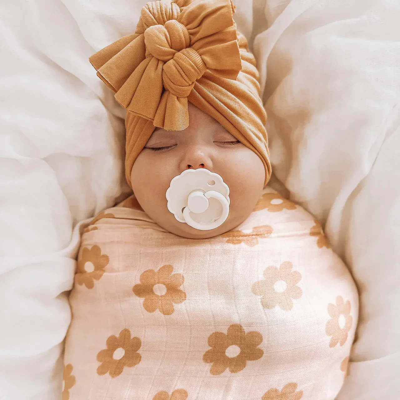 Daisy Chain Organic Muslin Wrap Swaddle