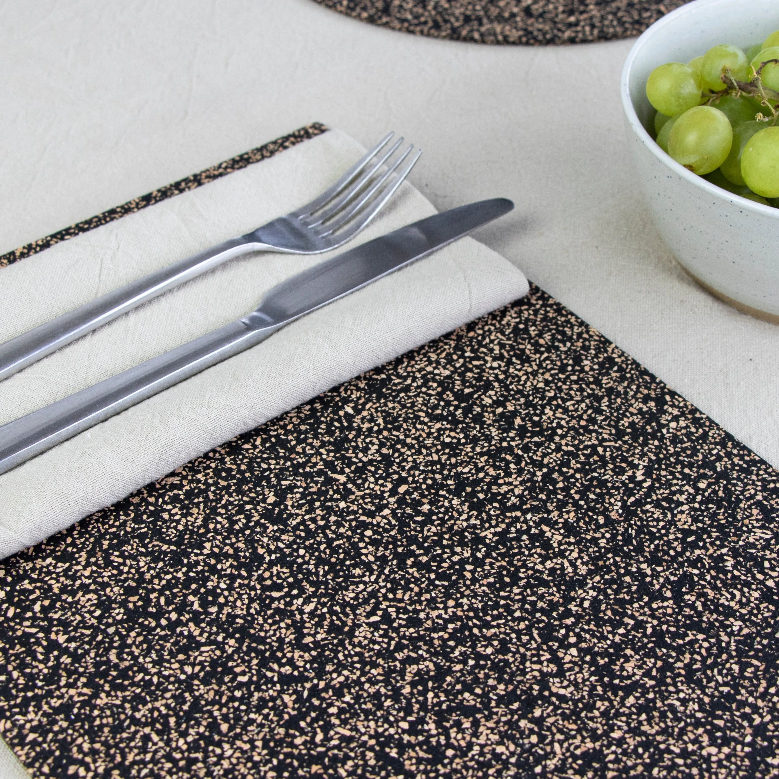 Dash Recycled Rubber & Cork Placemats | Rectangle