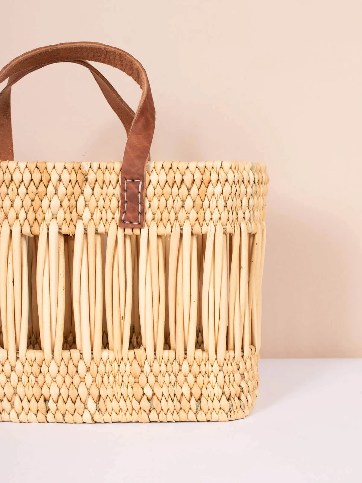 Decorative Reed Basket Bag