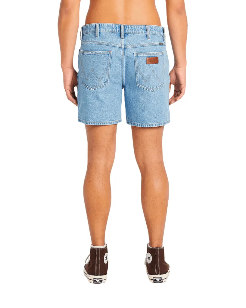 Easy Straight Denim  Short - Coyboy Blues