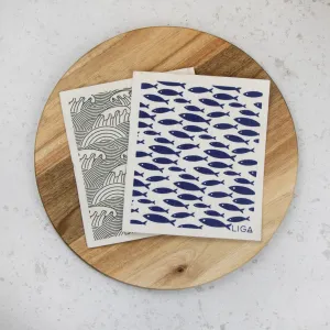 Eco Dishcloths | Fish & Wave