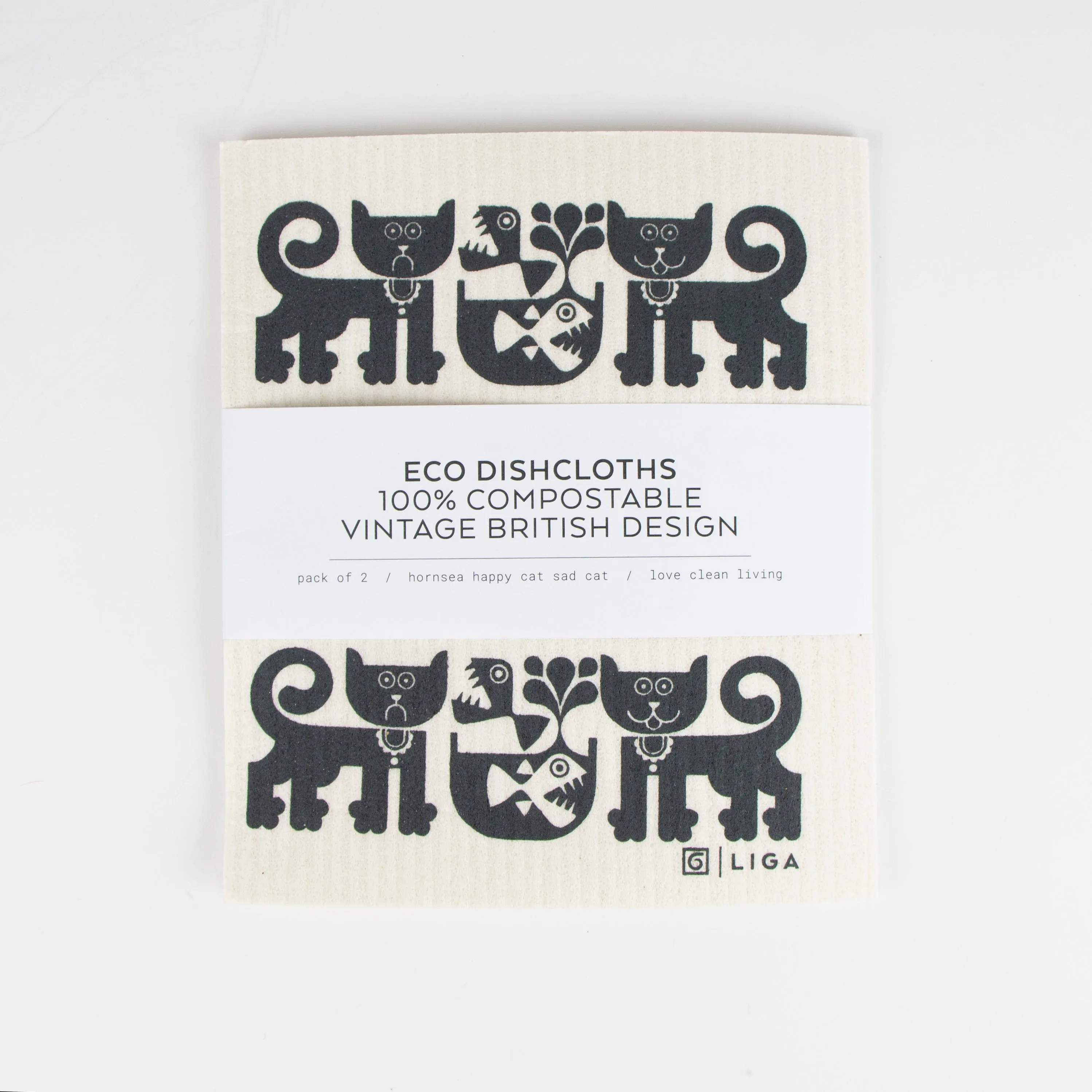 Eco Dishcloths |  Hornsea Happy Cat