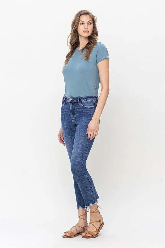 Eden High Rise Crop Slim Straight Jeans