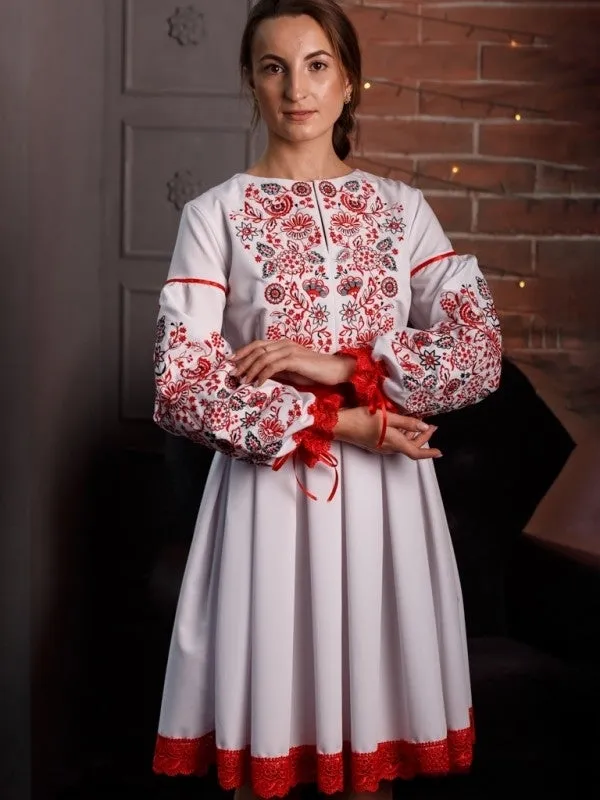 Embroidered Ukrainian dress