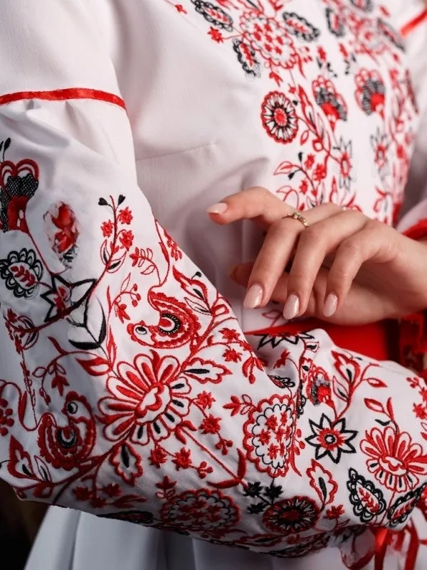 Embroidered Ukrainian dress