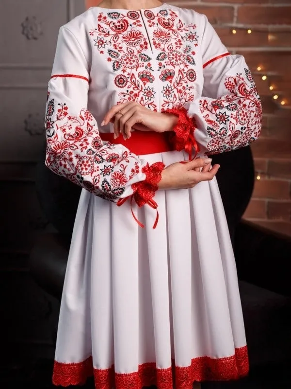 Embroidered Ukrainian dress