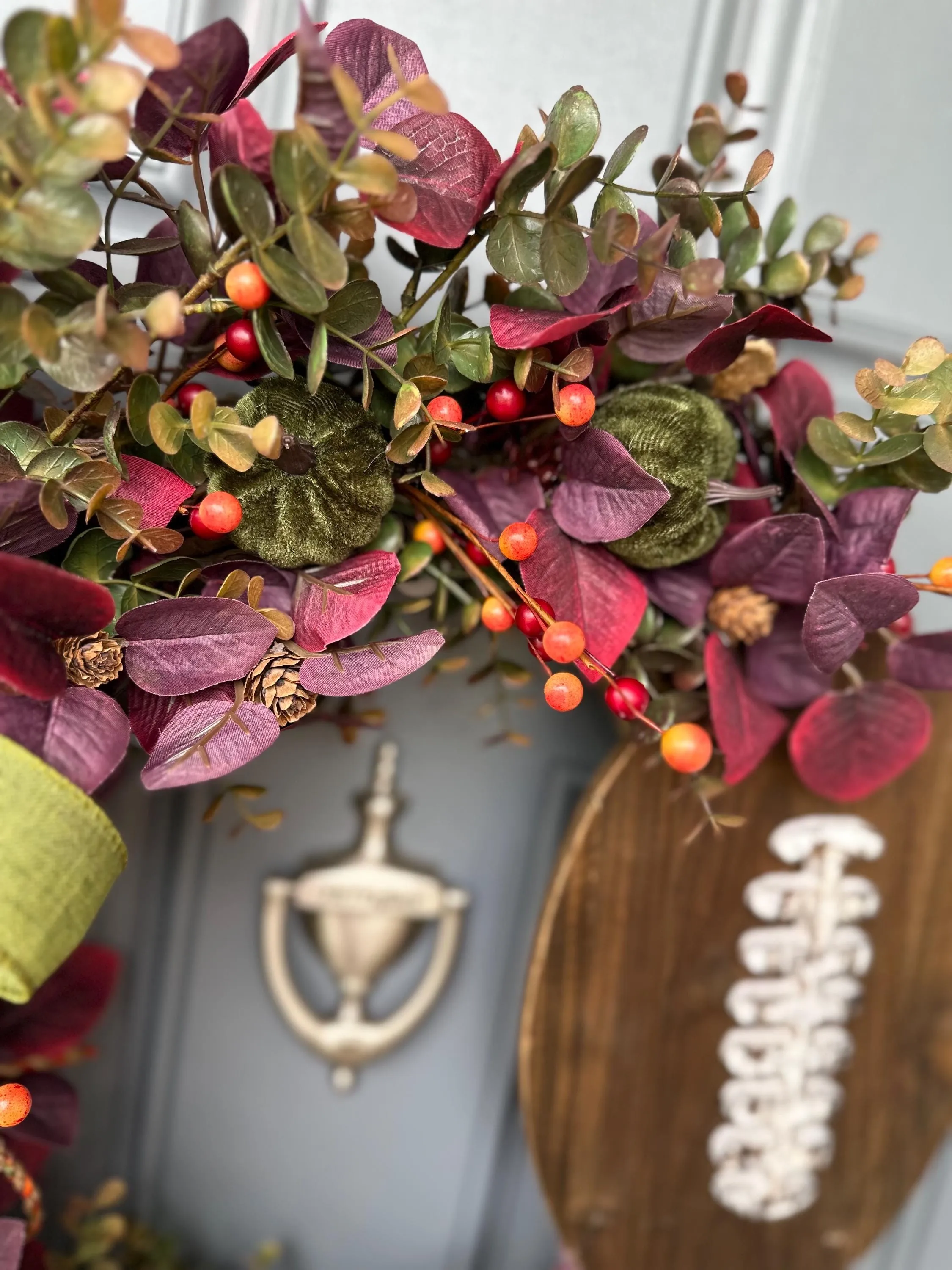 Football front door wreath