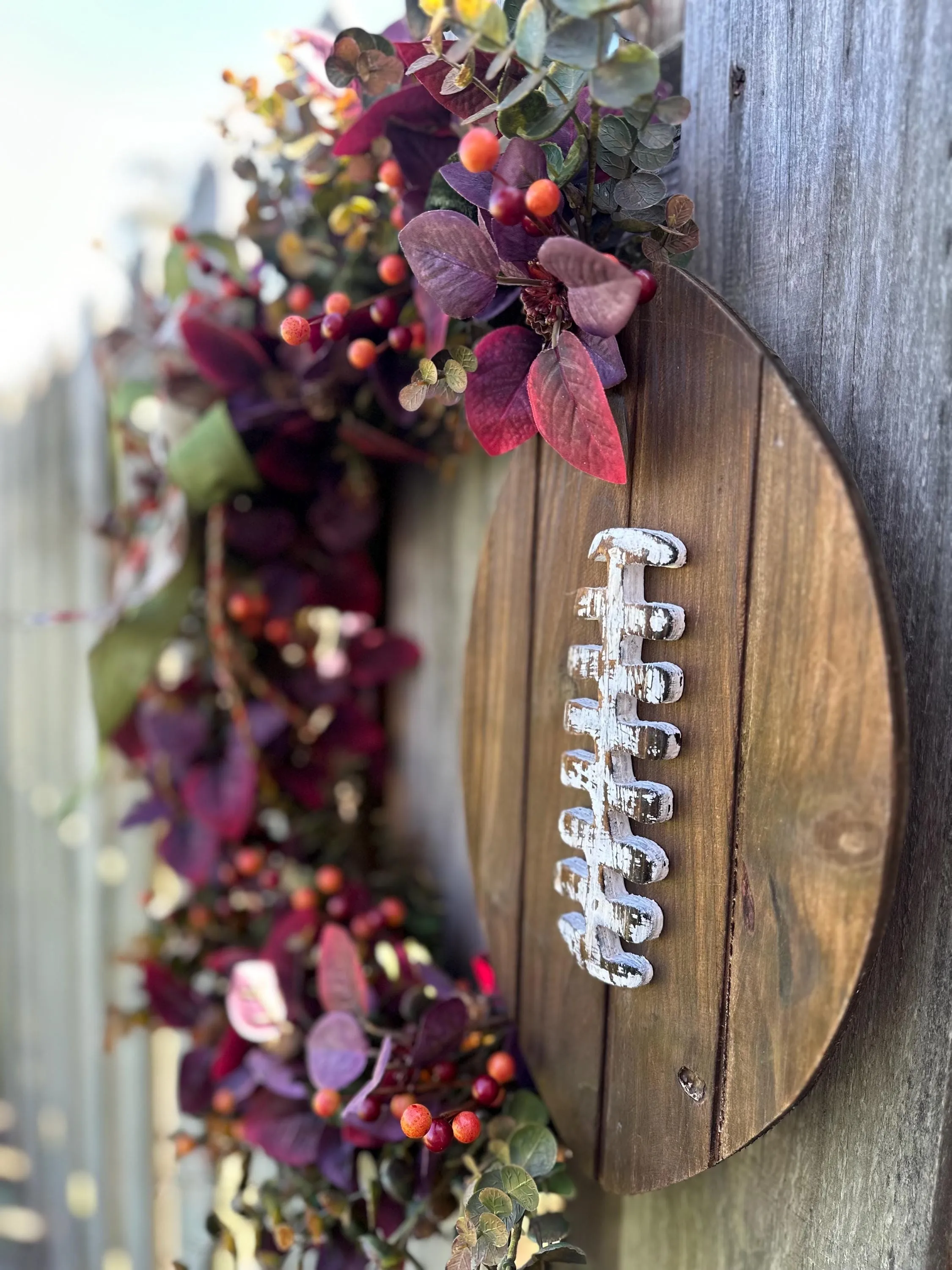 Football front door wreath