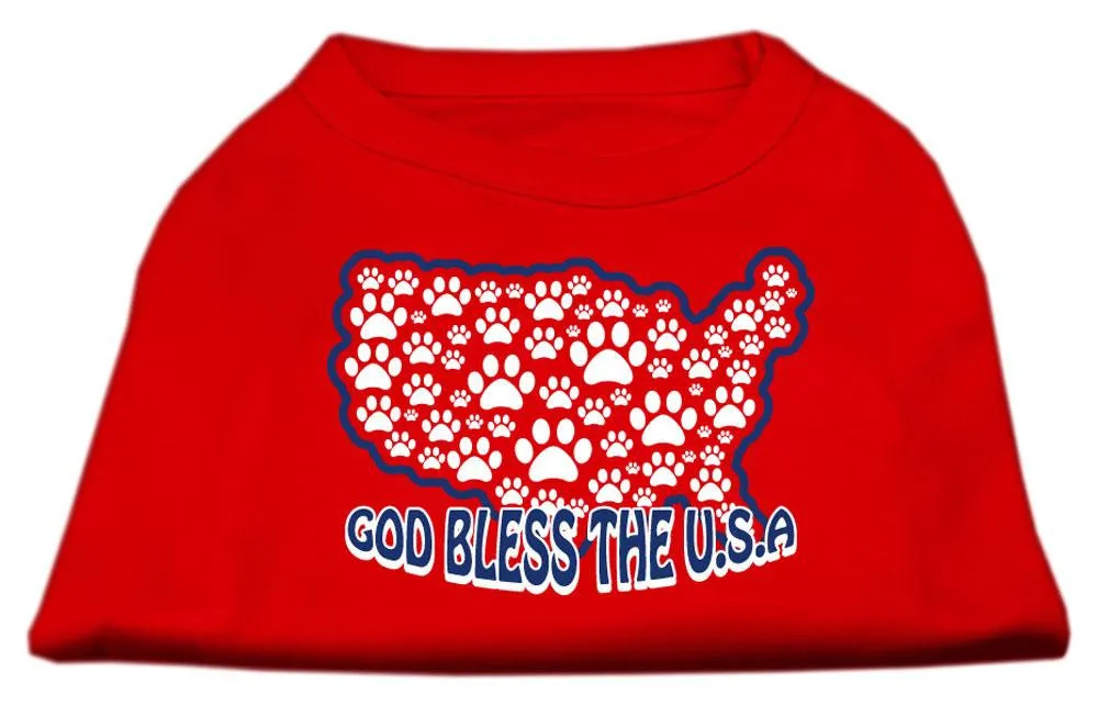 God Bless USA Screen Print Shirts Red XXL (18)