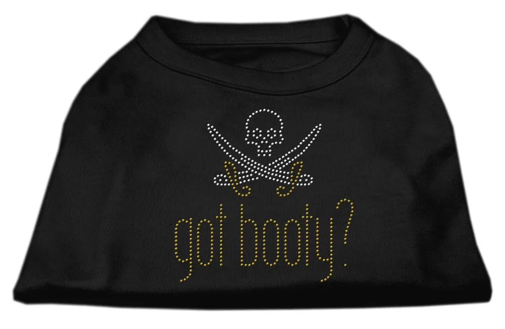 Got Booty? Rhinestone Shirts Black L (14)