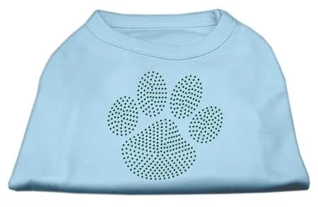 Green Paw Rhinestud Shirts Baby Blue XXXL(20)