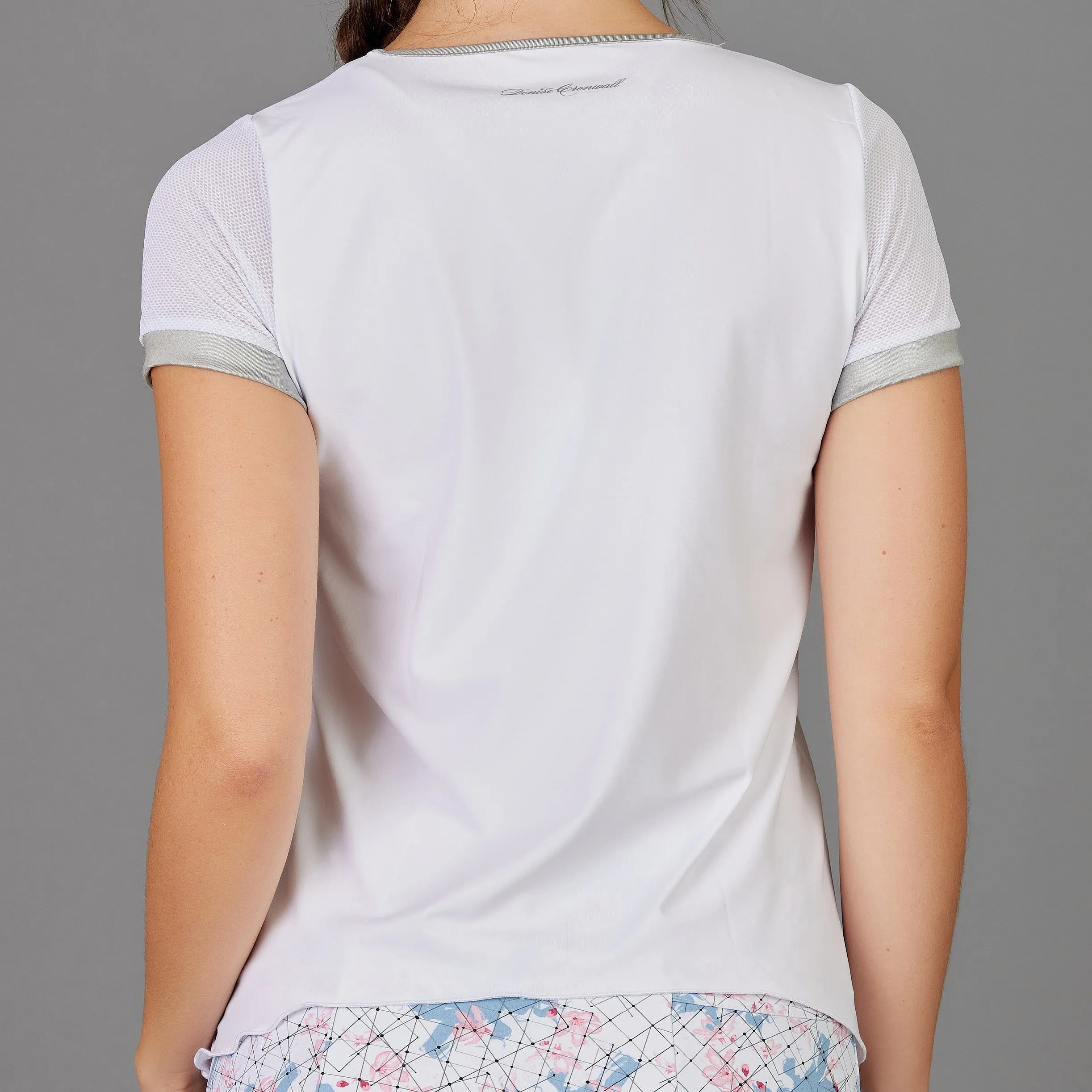 Grids Short-Sleeve Top (white)