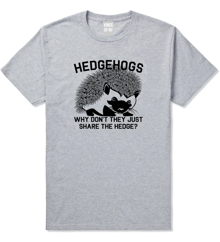 Hedgehog Funny Animal Mens T-Shirt