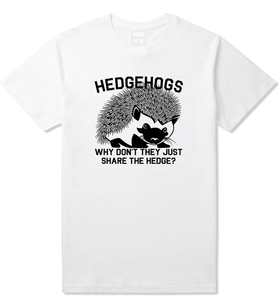 Hedgehog Funny Animal Mens T-Shirt