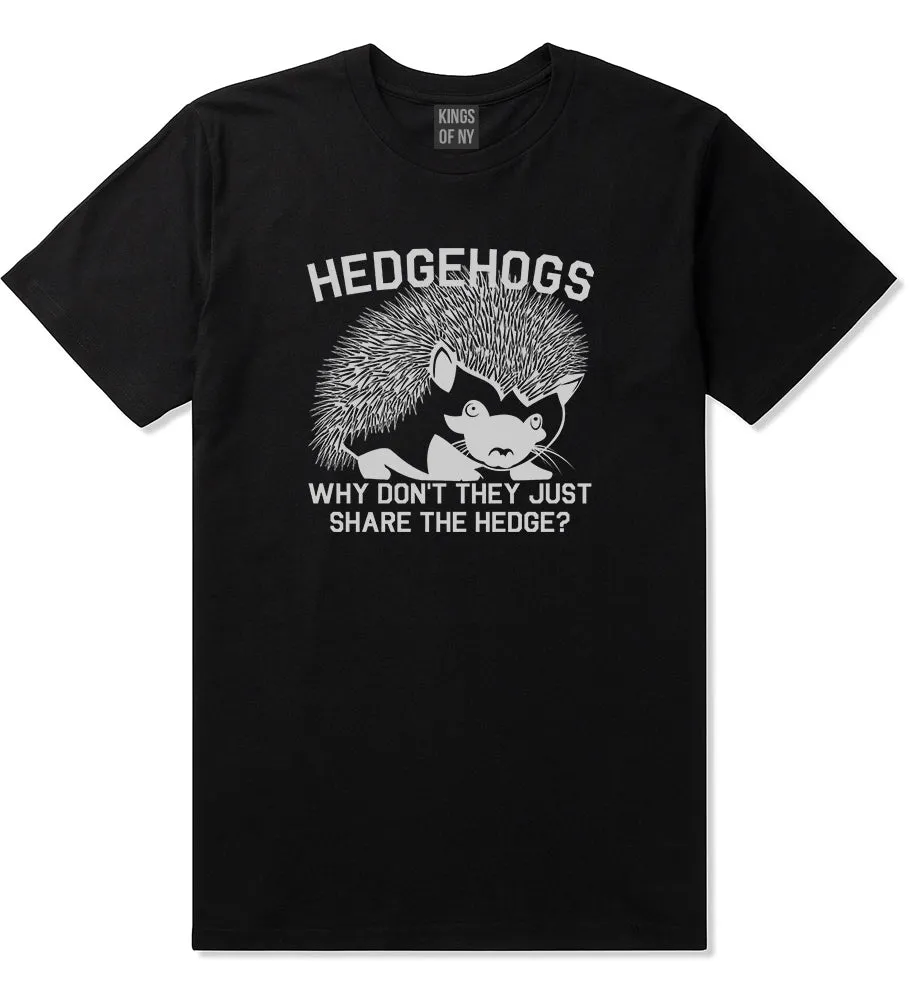 Hedgehog Funny Animal Mens T-Shirt