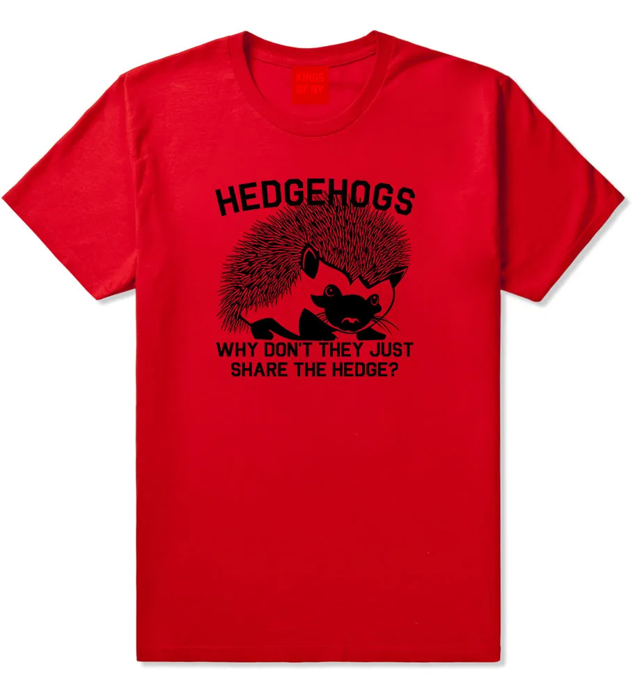 Hedgehog Funny Animal Mens T-Shirt