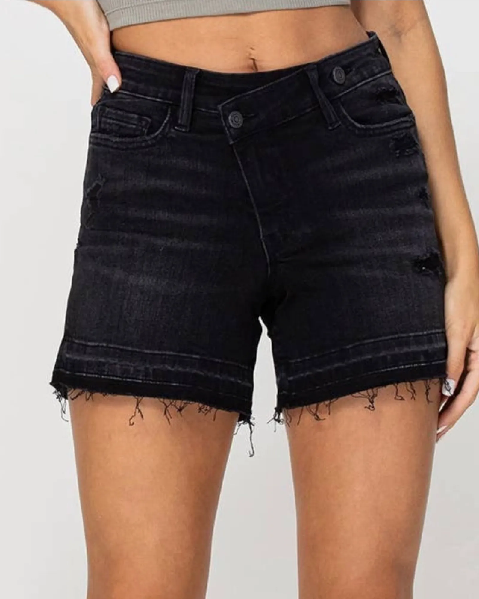 High Rise Criss Cross Shorts