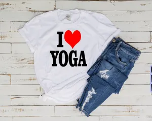 i love yoga t shirt  ,yoga lover gift,yoga typographgy ,spiritual shirt ,meditation t shirt,gift for yoga lovers