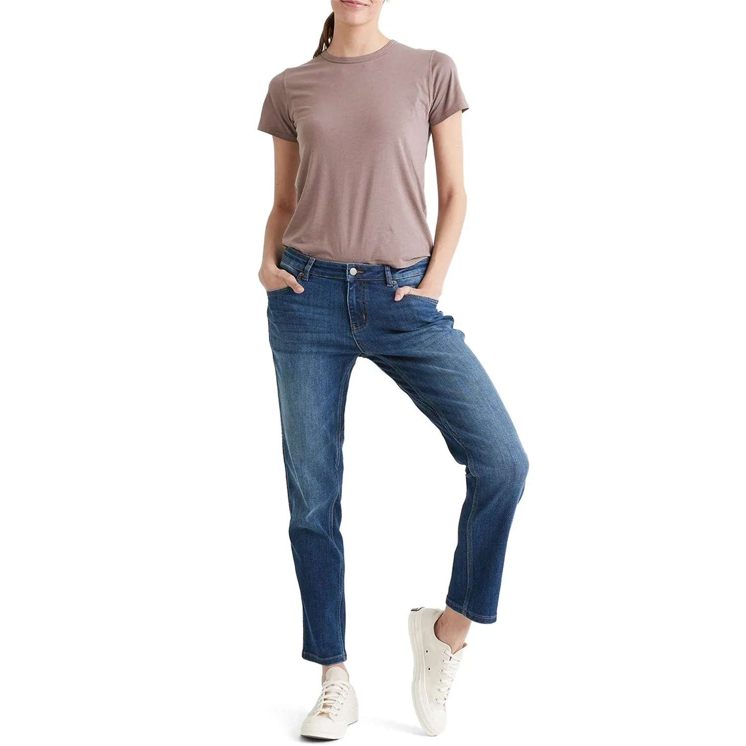 Jeans DU/ER Girlfriend Performance Denim, blue