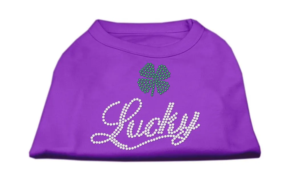 Lucky Rhinestone Shirts Purple XXXL(20)