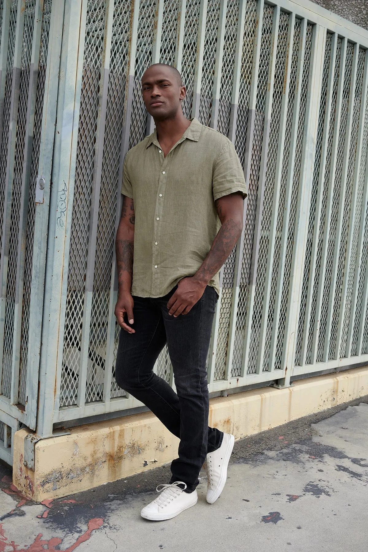 MACKIE LINEN BUTTON-UP SHIRT