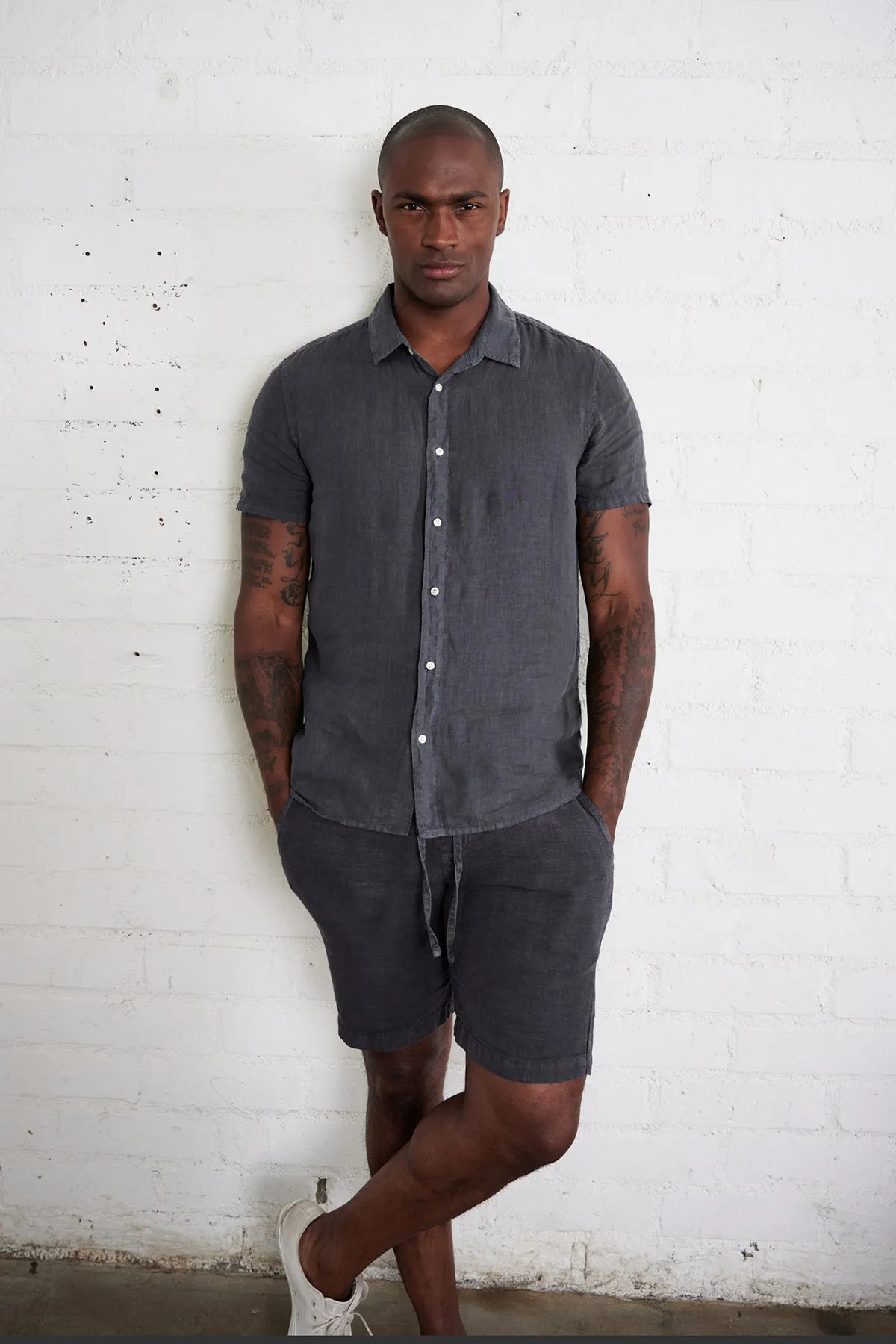 MACKIE LINEN BUTTON-UP SHIRT