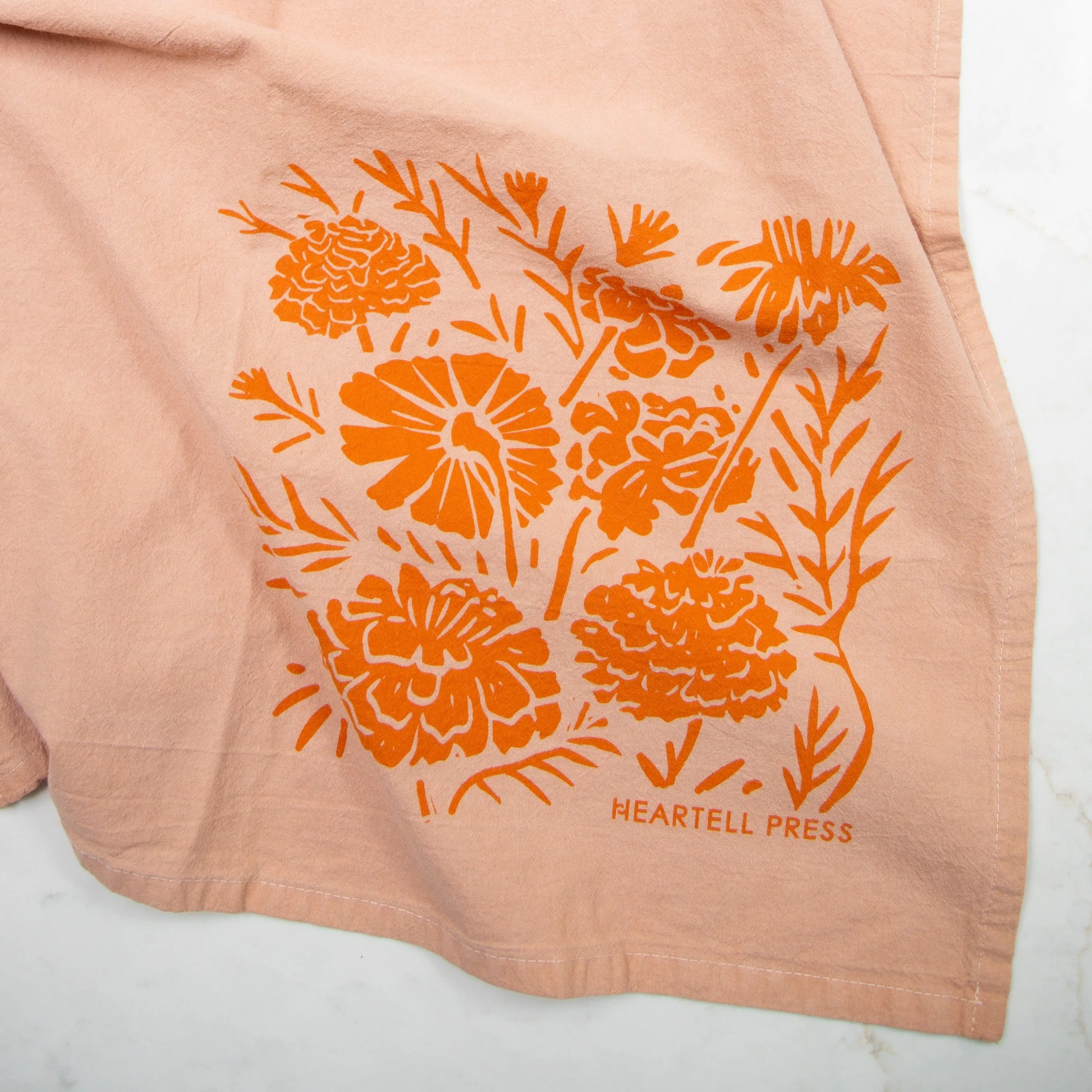 Marigolds Natural Dye Kitchen Towel