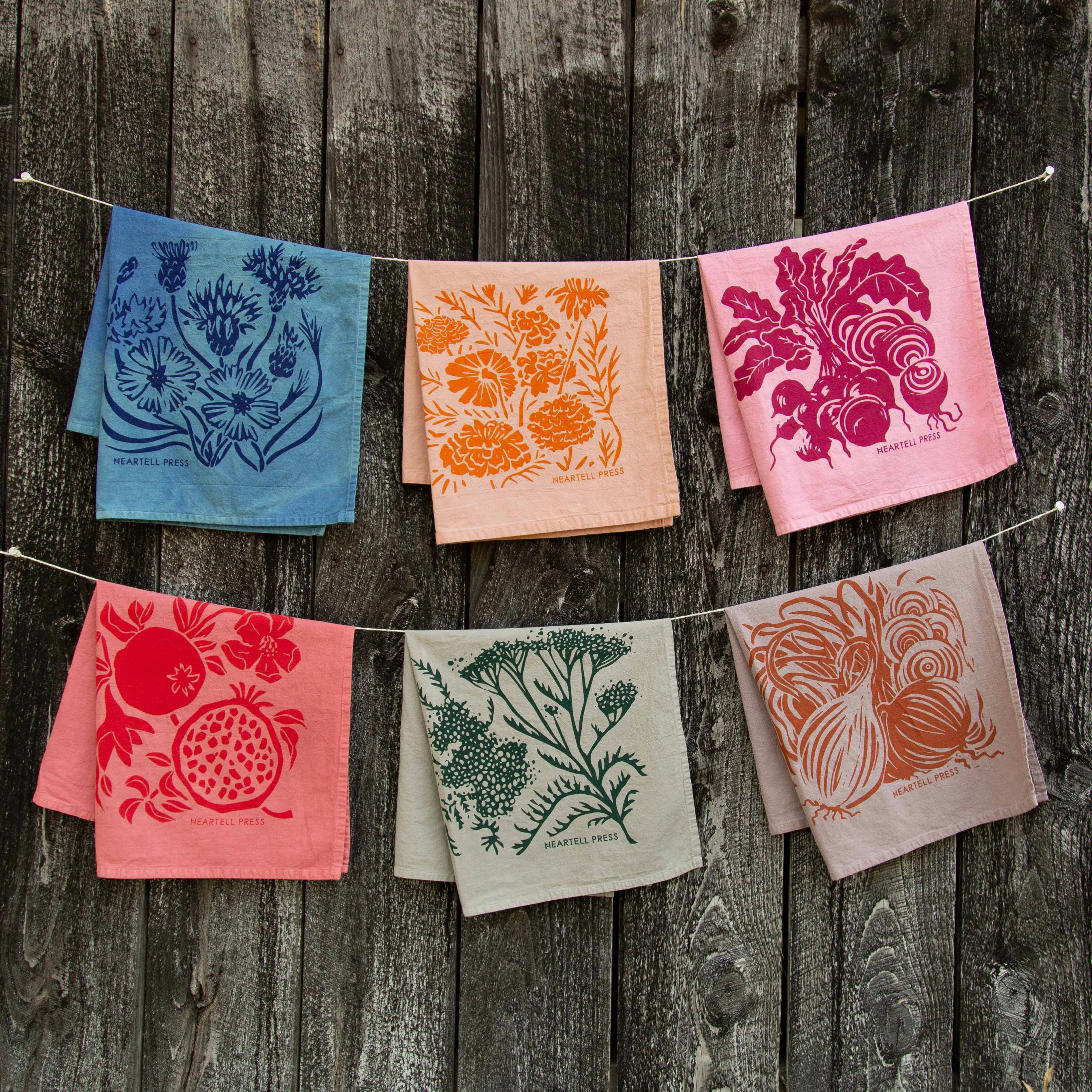 Marigolds Natural Dye Kitchen Towel