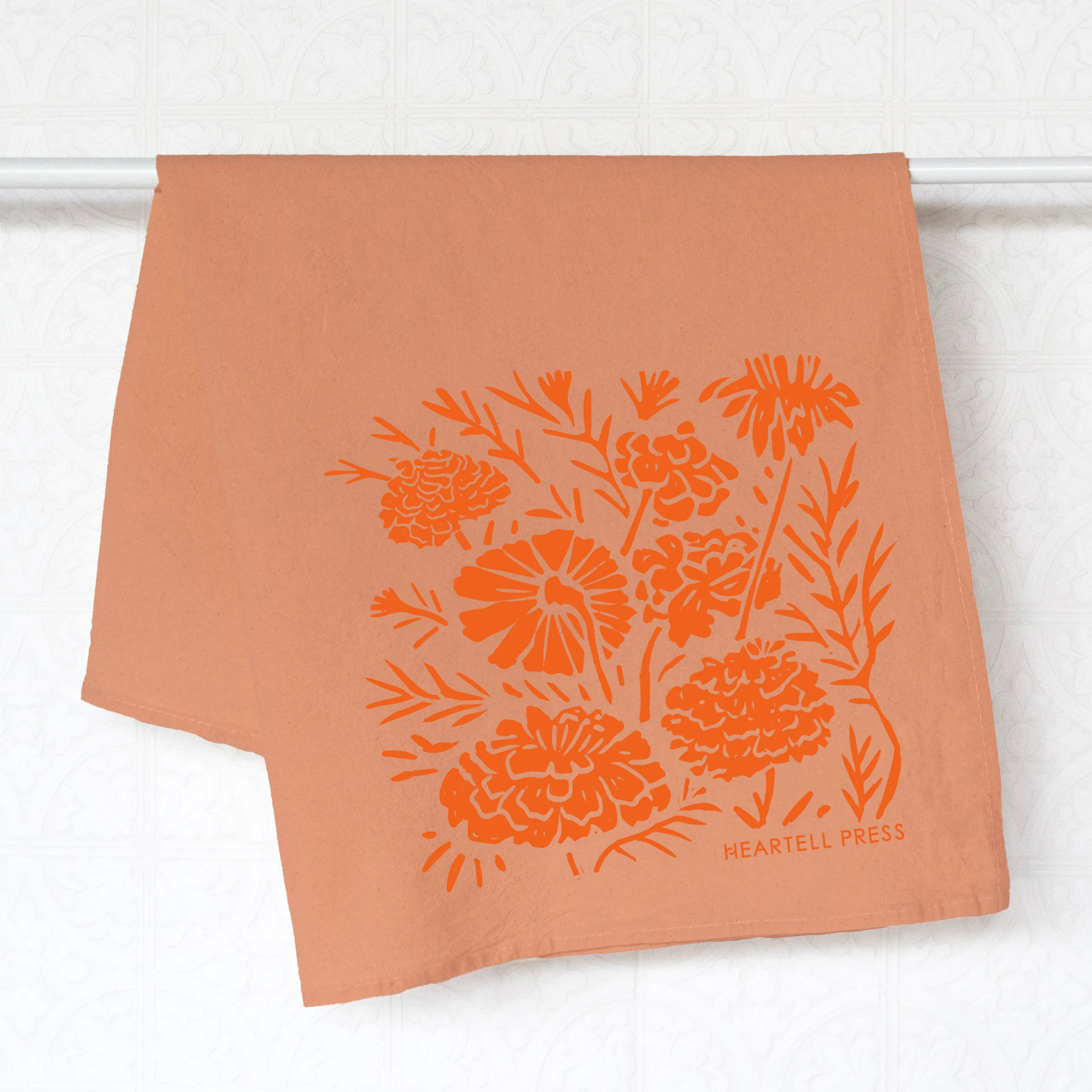 Marigolds Natural Dye Kitchen Towel