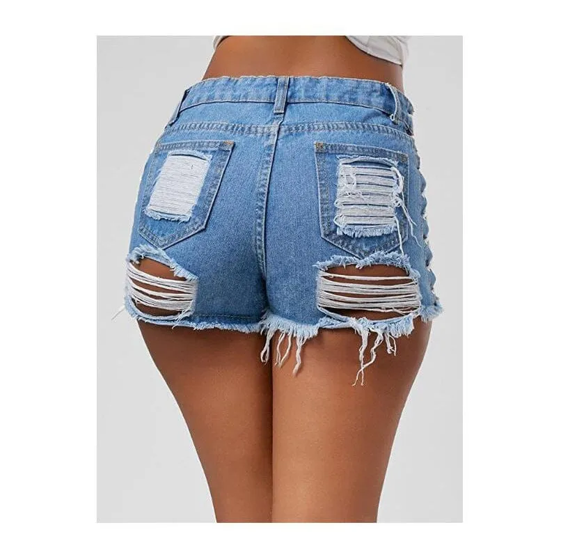 Mila Cut Out Denim Shorts