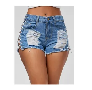 Mila Cut Out Denim Shorts